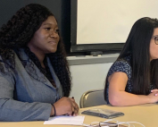 Delphine Leoue Ngoko Djomo and Angelica Fromer, UM debaters