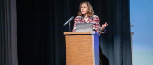 Hilarie Bass at Celebrating Women who Communicate. Photo by TJ Lievonen.
