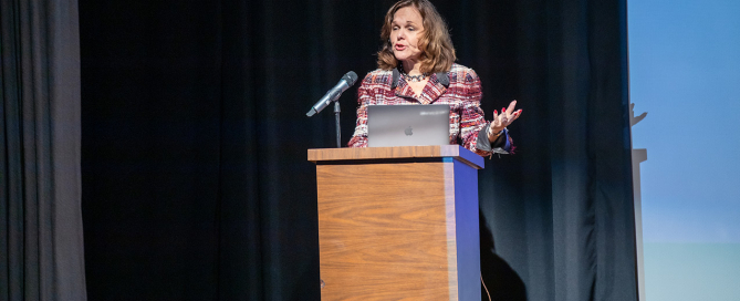 Hilarie Bass at Celebrating Women who Communicate. Photo by TJ Lievonen.