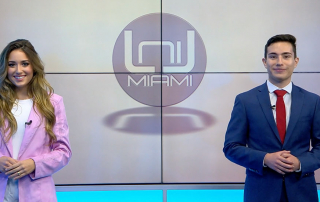 Isabella Santos and Piero Vasquez host an episode of UniMiami