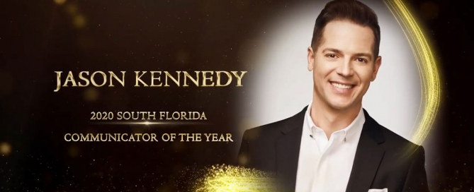 Jason Kennedy received the 2020 South Florida Communicator of the Year Award during the 71st Annual University of Miami Student Media Awards.