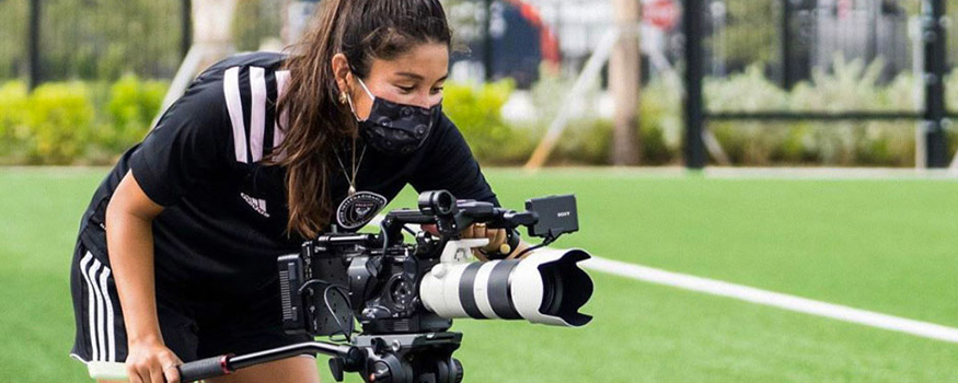 A former midfielder for the University of Miami’s soccer team, Lauren Markwith is now a digital producer for Inter Miami CF, the newly formed Major League Soccer team.