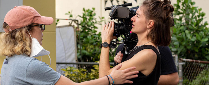 Maria Paula Arboleda and Julie Peley working on Tacet.