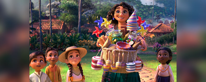 This image released by Disney shows Mirabel, voiced by Stephanie Beatriz, in a scene from the animated film "Encanto." Photo: The Associated Press