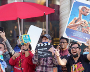 Fans call for director Steven Spielberg as he arrives at a 40th anniversary screening of his classic 1982 film "E.T. the Extra-Terrestrial" on the opening night of the TCM Classic Film Festival, Thursday, April 21, 2022. Photo: The Associated Press