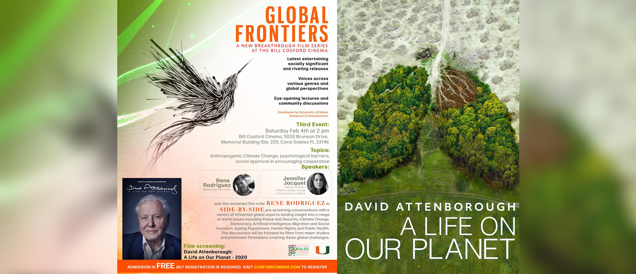 Global Frontiers Screening Series: "A Life On Our Planet"