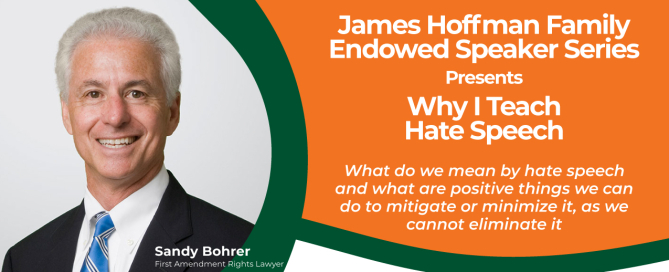 James Hoffman Family Endowed Speaker Series: Why I Teach Hate Speech