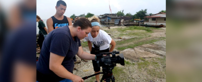 Hannah Artman (far right, white shirt) during a public health and communication course she took in Panama. Artman has been working and studying in the region for the past decade.