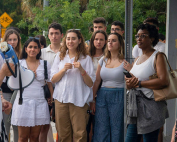 Students from the Universidad de Navarra in Spain visited many of the iconic neighborhoods in Miami, including Liberty City, Little Havana, Little Haiti, and Coconut Grove.