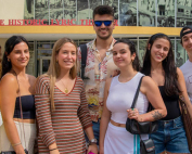 Students from the Universidad de Navarra in Spain visited many of the iconic neighborhoods in Miami, including Liberty City, Little Havana, Little Haiti, and Coconut Grove. Photo: Luis Garcia Conde/University of Miami