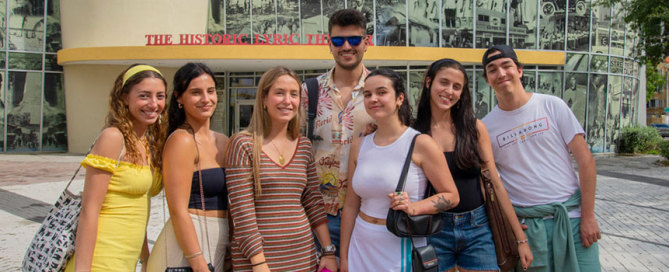 Students from the Universidad de Navarra in Spain visited many of the iconic neighborhoods in Miami, including Liberty City, Little Havana, Little Haiti, and Coconut Grove. Photo: Luis Garcia Conde/University of Miami