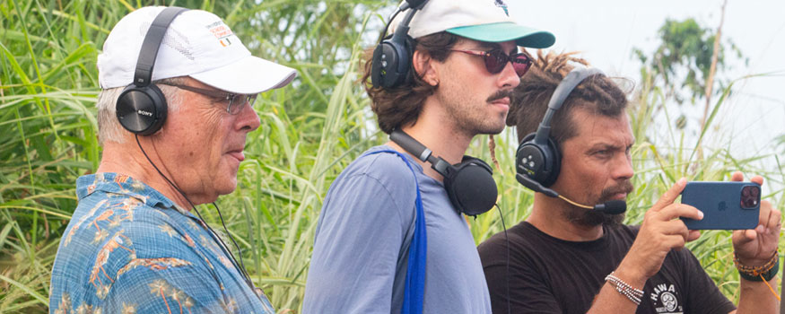 Co-directors Tom Musca and Alex Musca with director of photography Angel Barroeta. Photo: Courtesy of Tom Musca.