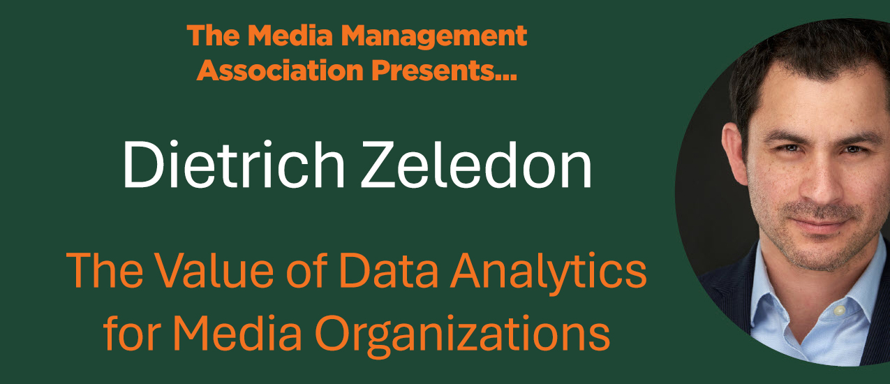 Dietrich Zeledon will share his insights into data analytics during the last MMA meeting of the fall semester.