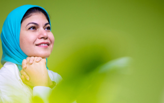 Shaimaa Elrefaei Ber is learning to build virtual reality models and plans to start up a curriculum on interactive media at Mansoura University in Egypt. Photo: Joshua Prezant/University of Miami