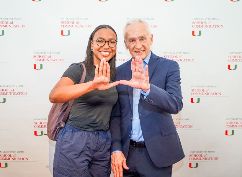 820×600 Jorge Ramos with Student Spring 2025